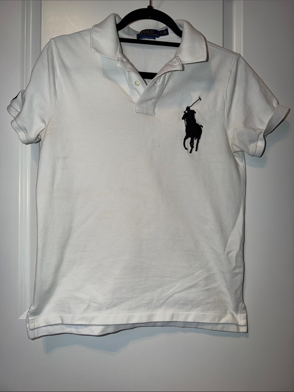 Ralph Lauren White Polo with Black Pony Logo
